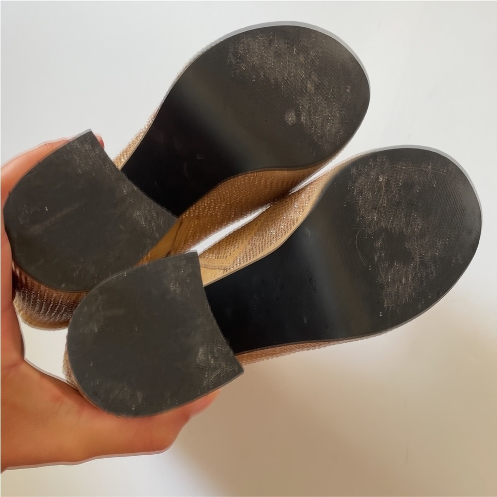 Gold Rhinestone Platform High Heels - Picture 9 of 14